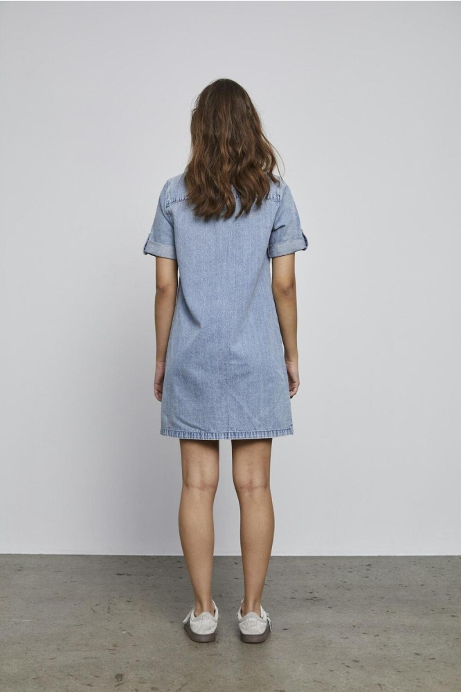 NMNEW SIGNE S/S DENIM DRESS WG003LB 27030041 Light Blue Denim